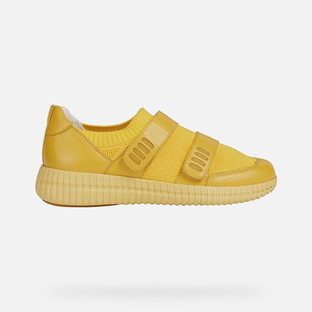 Geox Sneakers Yellow Noovae - Geox Womens Shoes - JHCEQY548